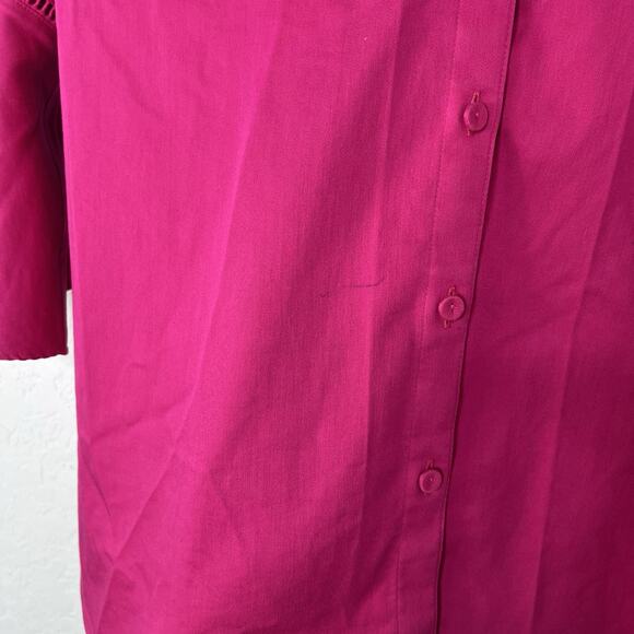 Chico's Hot Pink Blouse Bell Sleeve Size US 12, Formal, Cocktail, Business, Fall - Picture 5 of 9